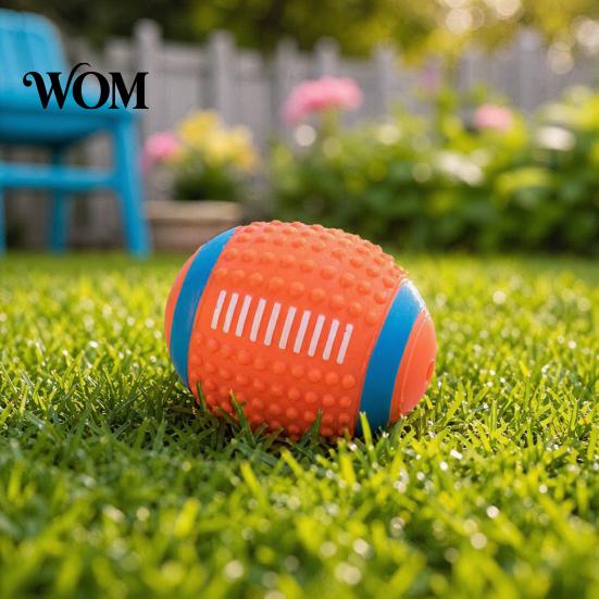 Safe Dog Chew Ball Toy Ball, Sound-Producing Rubber Durable Pet Resistant Toy, Cleans Teeth Interactive Training Outdoor Play Soft