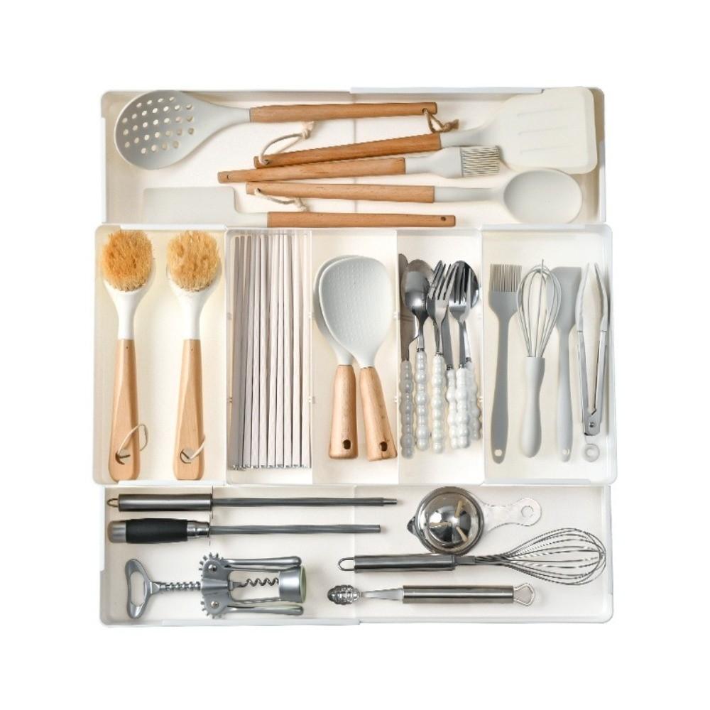 Makeup Storage Drawer Organizer Plastic Kitchen Storage Box New Drawer Divider Tray  Home Use