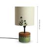 32.3 cm  Dainty Flowers Hand-Painted Wood LED Table Lamp for Bedroom Decor Without Bulb Lamps for Living Room Decorative Bedside for Home Gift