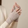 Soft Half Finger Gloves Wool Plush Mittens Lovely Knitted Gloves Winter Season