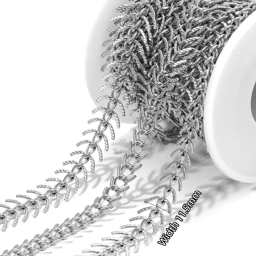 

1 Meter Stainless Steel Leaf Knot Link Chain Dangle Charms Pendants Chains for Necklace Bracelet DIY Jewelry Earrings Making