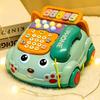 Baby Toy Telephone 0-1-3 Years Old Whack-a-Mole Story Piano Music Pull-Along Phone Educational Early Learning Toy
