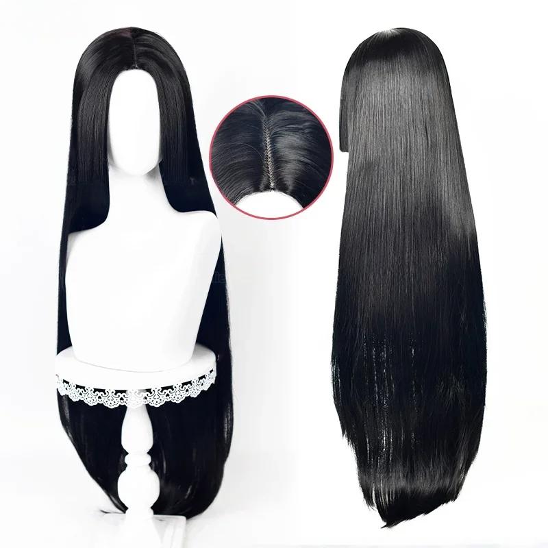 Anime Long Boa Hancock Cosplay Wig Boa Hancock Wigs Black Wig Heat Resistant Halloween Party Wigs
