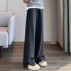 Plus Size Women's Fleece-Lined Wool Blend Split Wide-Leg Pants