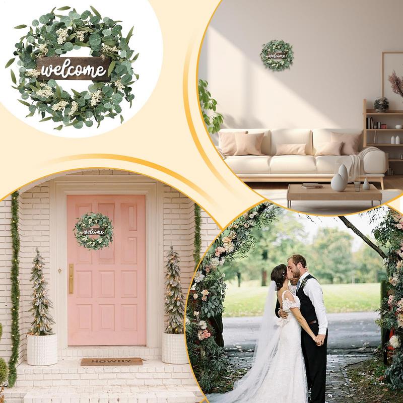 Eucalyptus Wreath 20in Eucalyptus Wreaths For Indoors With Berries Decorative Garlands Ornaments Wreath Supplies For Indoor