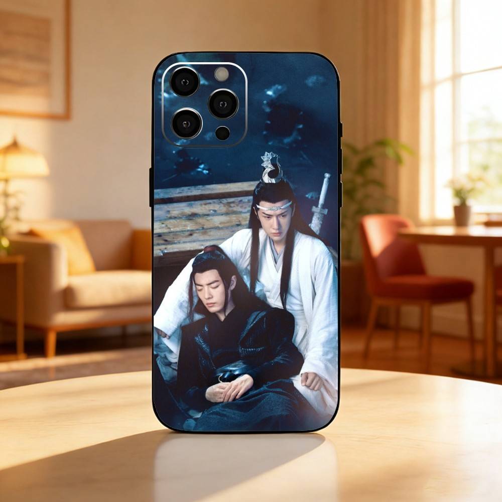 The Untamed XiaoZhan Wang Yibo Phone Case For iPhone17,16,15,14,13,12 Plus,Max Soft Silicone Black Cover