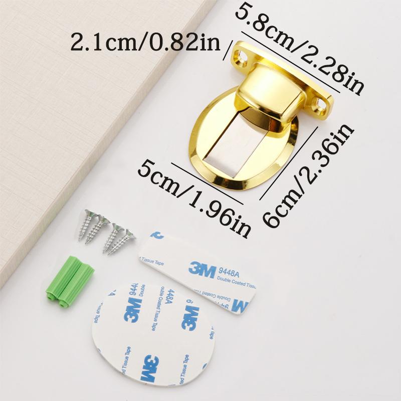 Stainless Steel Punch Free Invisible Door Stop Strong Magnetic Household Bedroom Bathroom Anti Collision Furniture Hardware