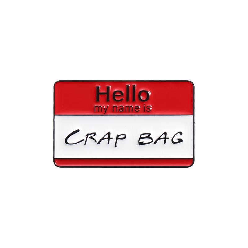 

Unique Alloy Cartoon Character Brooch Fun Red Dialogue Box Letter Accessory Pin QHXZ1435