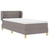 Box Spring Bed with Headboard Taupe 80 x 200 cm Fabric