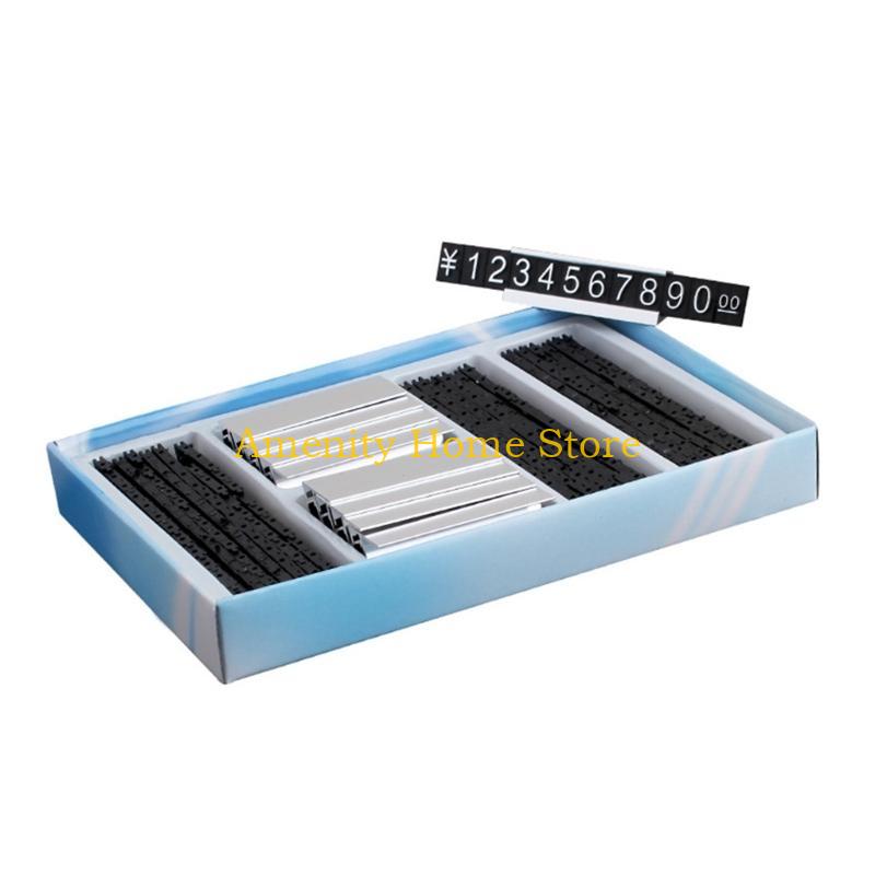 F26C Metal Number Price Tag Signs 1Box Multipurpose Display Label Supplies for Phone Jewelry Necklace Showing