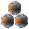 Anti-Dust Half Mask, With Activated Carbon Ffp2, With Valve, 3 Pcs