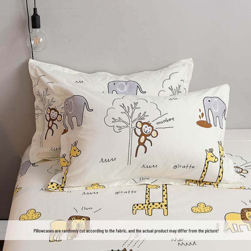 2025 Influencer Pillowcase Set - Pure Washed Cotton, Single 48×74cm, Ideal for Student Dorms, Set of Two