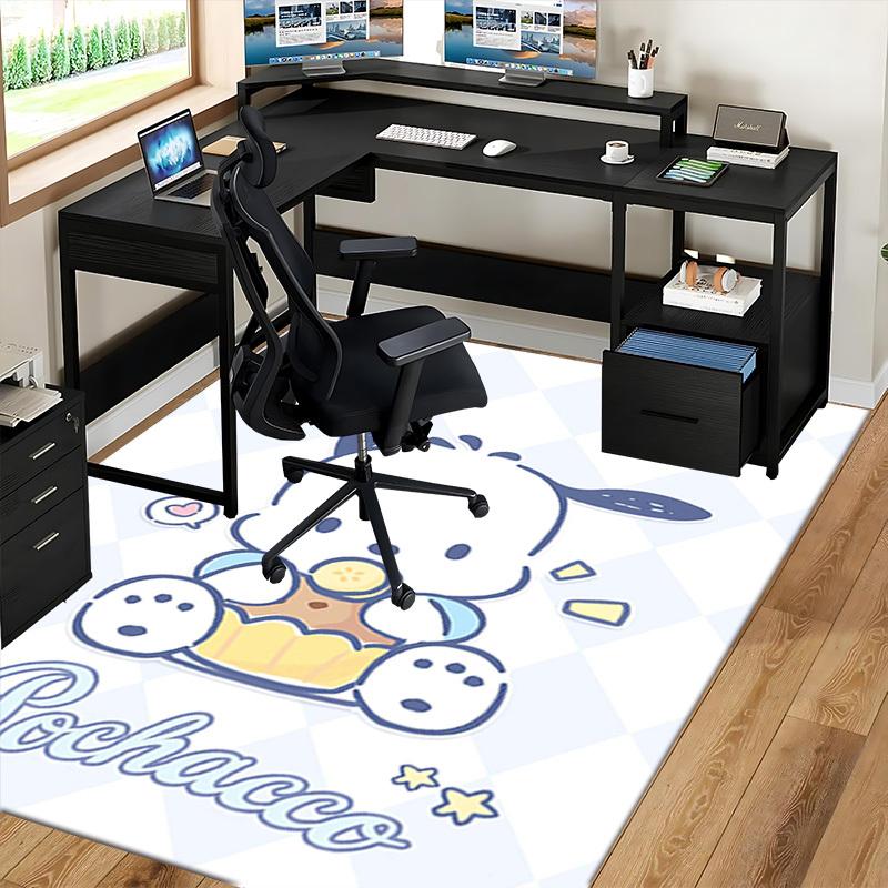 Pochacco Anime Cartoon Design Chair Mat - Non-Slip Carpet for Office, Home Decor, Living Room, Bedroom, Game Room, Dormitory Flooring Gift.E003