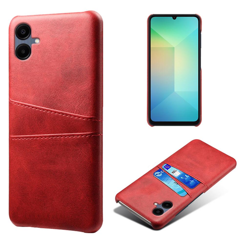 For Samsung Galaxy A06 4G Case Dual Card Slots PU Leather+Hard PC Phone Cover
