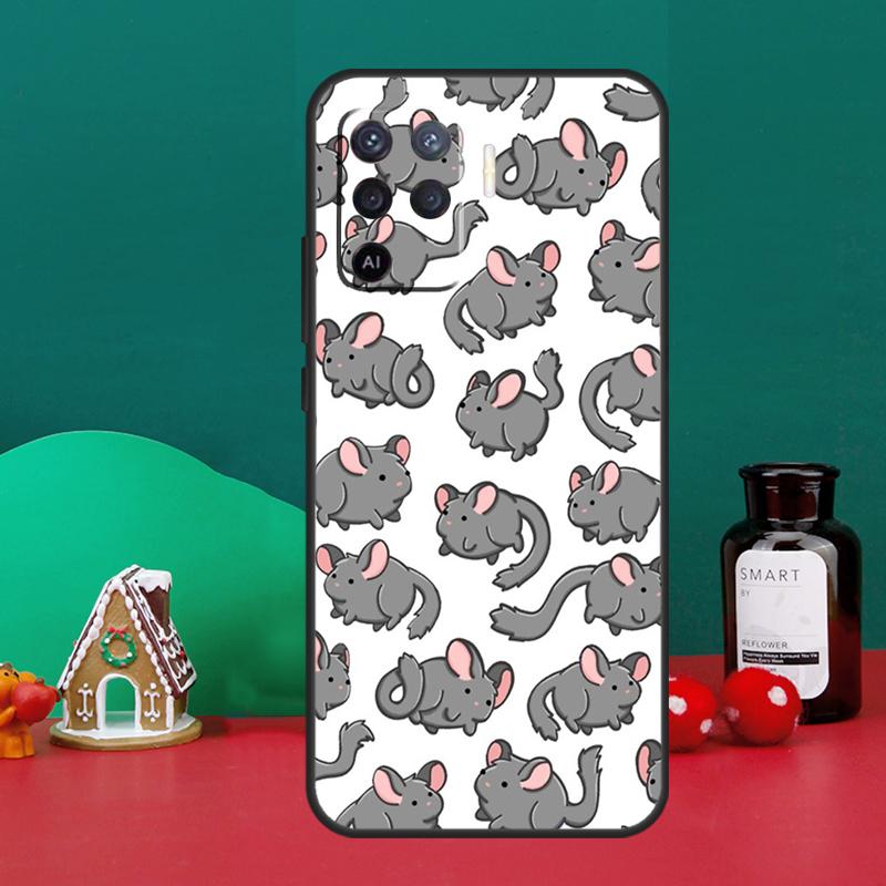 Cute Cartoon Chinchilla Case For Oppo A15 A6 A5 Pro A17 A57 A54 A74 A94 A16 A76 A96 A40 A60 A80 A18 A38 A58 A78 A98