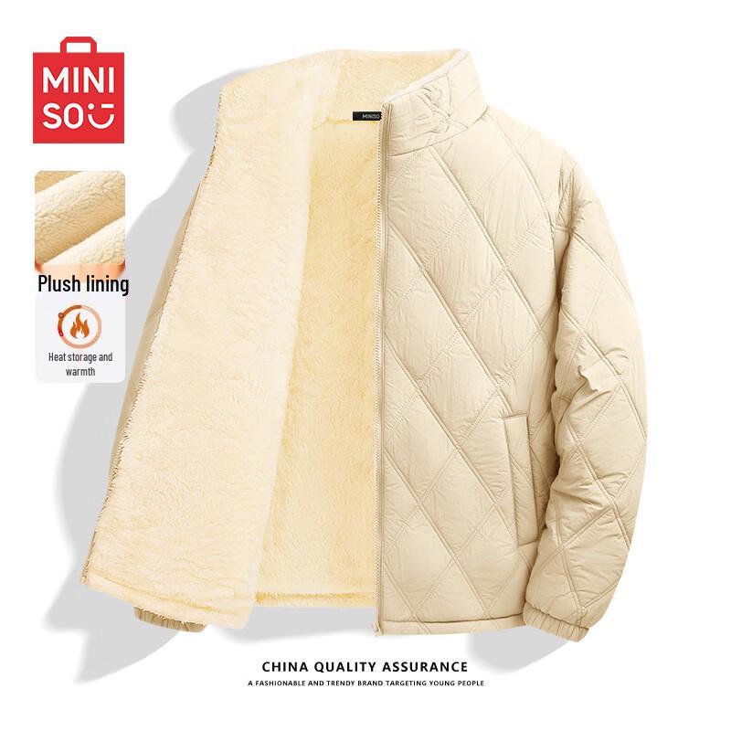MINISO Unisex Diamond Quilted Sherpa Padded Jacket