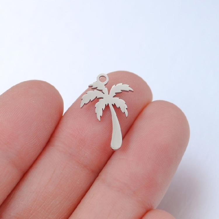 Set of 5 Fashionable Coconut Tree Charm Adornments Fashion Accessory for Personalizing Necklaces and Bracelets