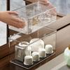 Teacup Storage Box Office Living Room Desktop Tea Set Light Luxury Dustproof Glass Coffee Water Cup Holder Storage Rack