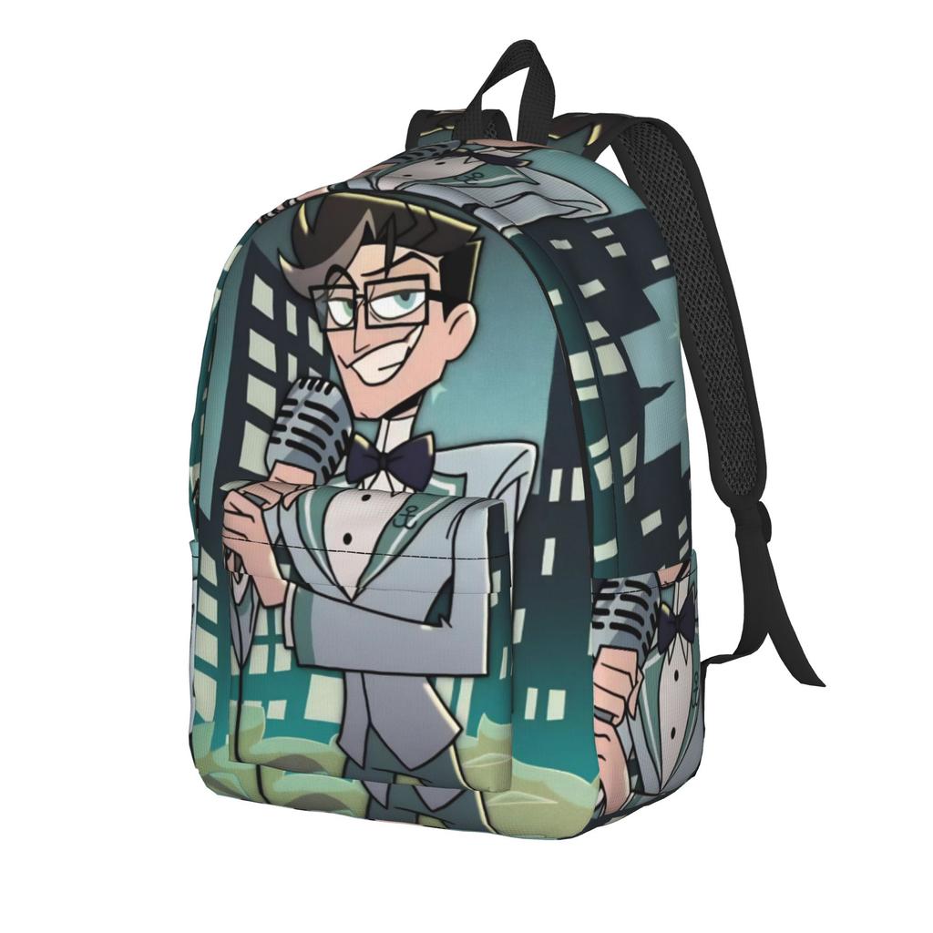 R-Radiostatic Vox Alastor  Backpack for Men Women Teenage Student Hiking Travel Daypack  Laptop Computer Canvas Bags with Pocket