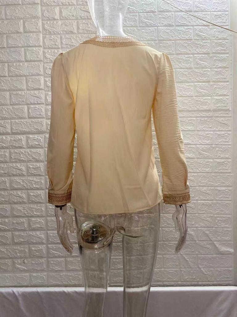 Lace Trim Long Sleeve Shirt - New Autumn Collection