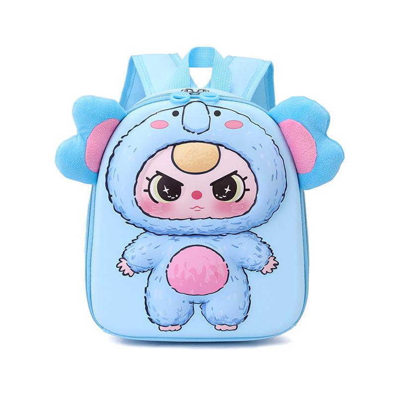 2025 Spring New Cute Cartoon Children Schoolbags Adorable Big Ears Plush Doll Kid's Backpack Ultra Light Kindergarten 3-6 Years Old Baby Girl Book Bag