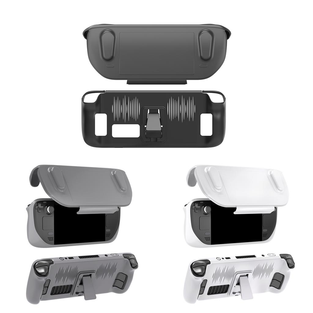 Protective Case Soft Cover for Steam-Deck Gamepad Housing with Support Bracket-