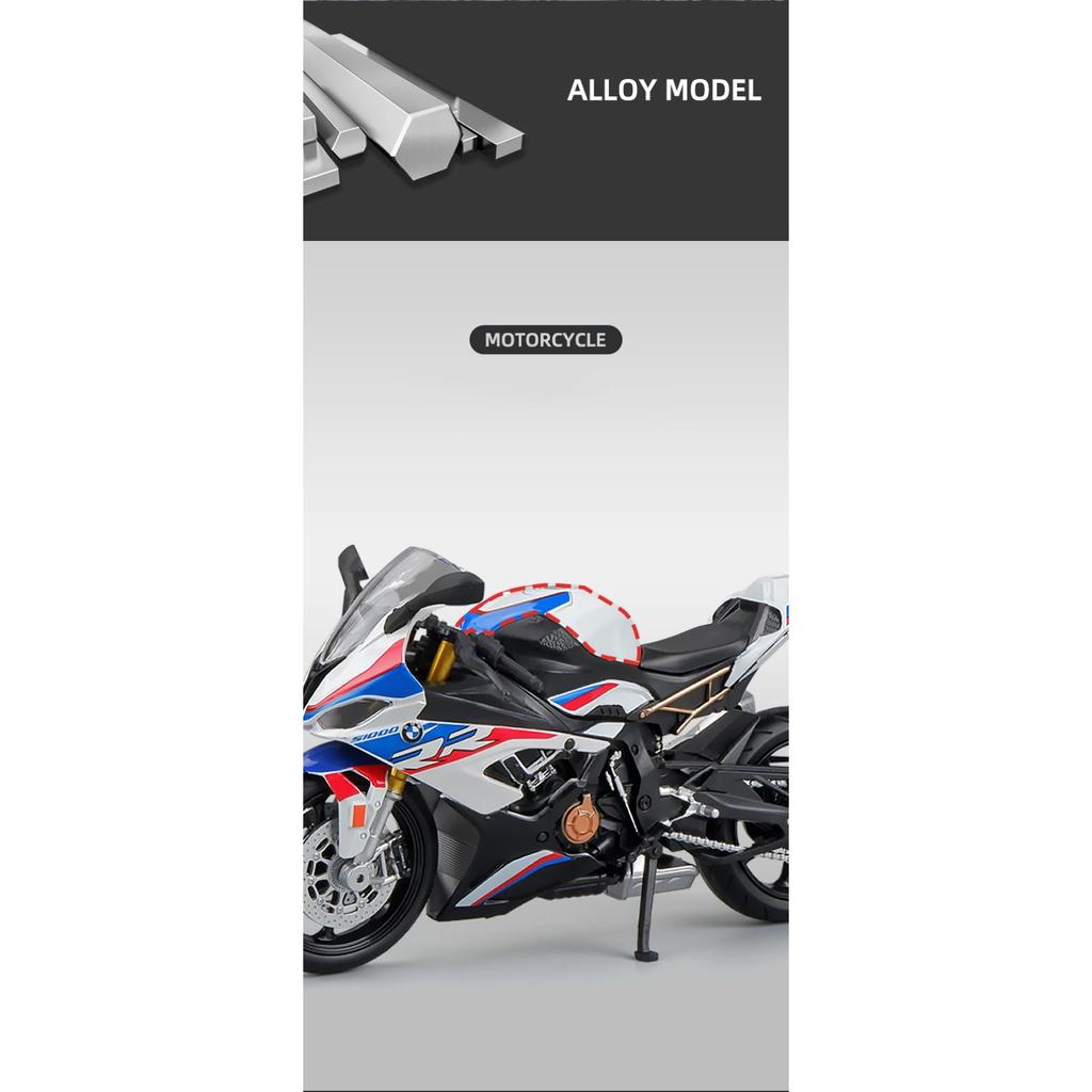 1/12 BMW S1000RR 2021 Die Cast Motorcycle Model Toy Vehicle Collection Autobike Shork-Absorber Off Road Autocycle Toys Car