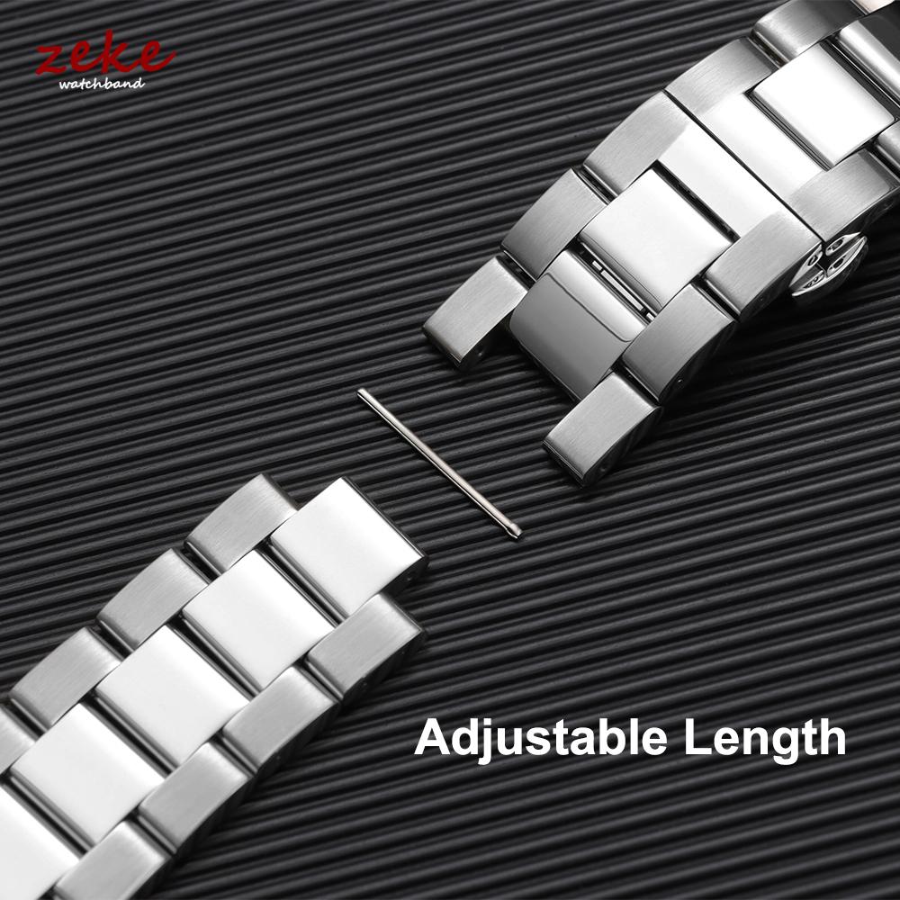 Chiusura a farfalla Cinturino in acciaio inossidabile per Tissot Cinturino per orologio 20mm 22mm Braccialetto universale 12 14 16 18 24mm Argento Braccialetto solido