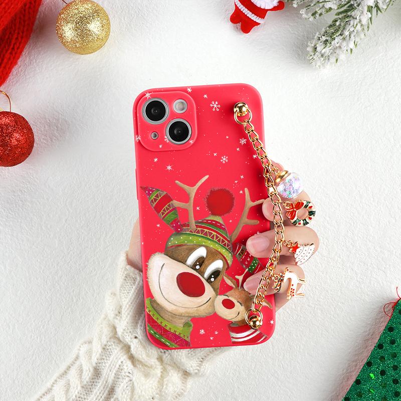 For Samsung A21S A53 A12 A13 A32 A72 A22 A23 A51 A50 A52 A70 A71 A73 A31 A40 A41 A03 S A02S A10 A33 Cute Christmas Lanyard Case