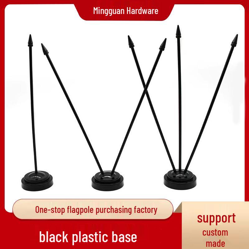 

Black Plastic Flag Base with Red Flag for Meetings and Offices