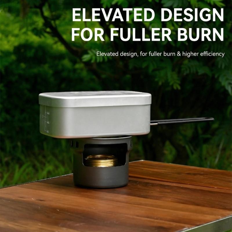 Aluminum Alloy Portable Stove Suitable for Camping Hiking Large Fuels Chamber Minimal Reloadings Easy Cleanups Windproof