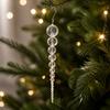 Transparent Christmas Hanging Ornament Beaded Christmas Pendant  Holiday Home Decoration