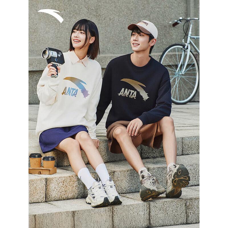 ANTA Men's Fun Graphic Crew Neck Fleece Pullover