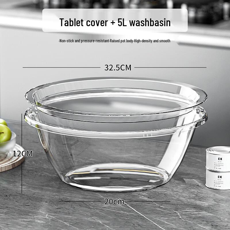 Non-stick Transparent Dough Mixing Bowl with Lid