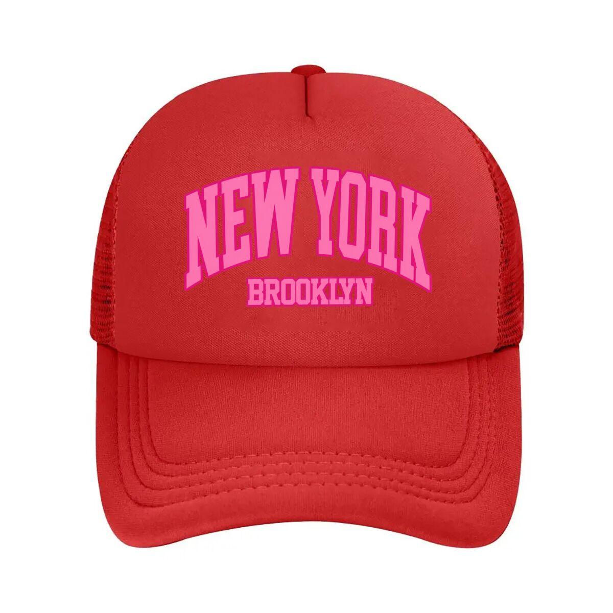 New York Brooklyn Graphic Mesh Baseball Cap Hip Hop Adjustable