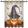 Modern Halloween Horror Pumpkin Bat Curtains Bedroom Living Room Drapes Kitchen Children Window Curtain Home Decor Made Of Polyester Area