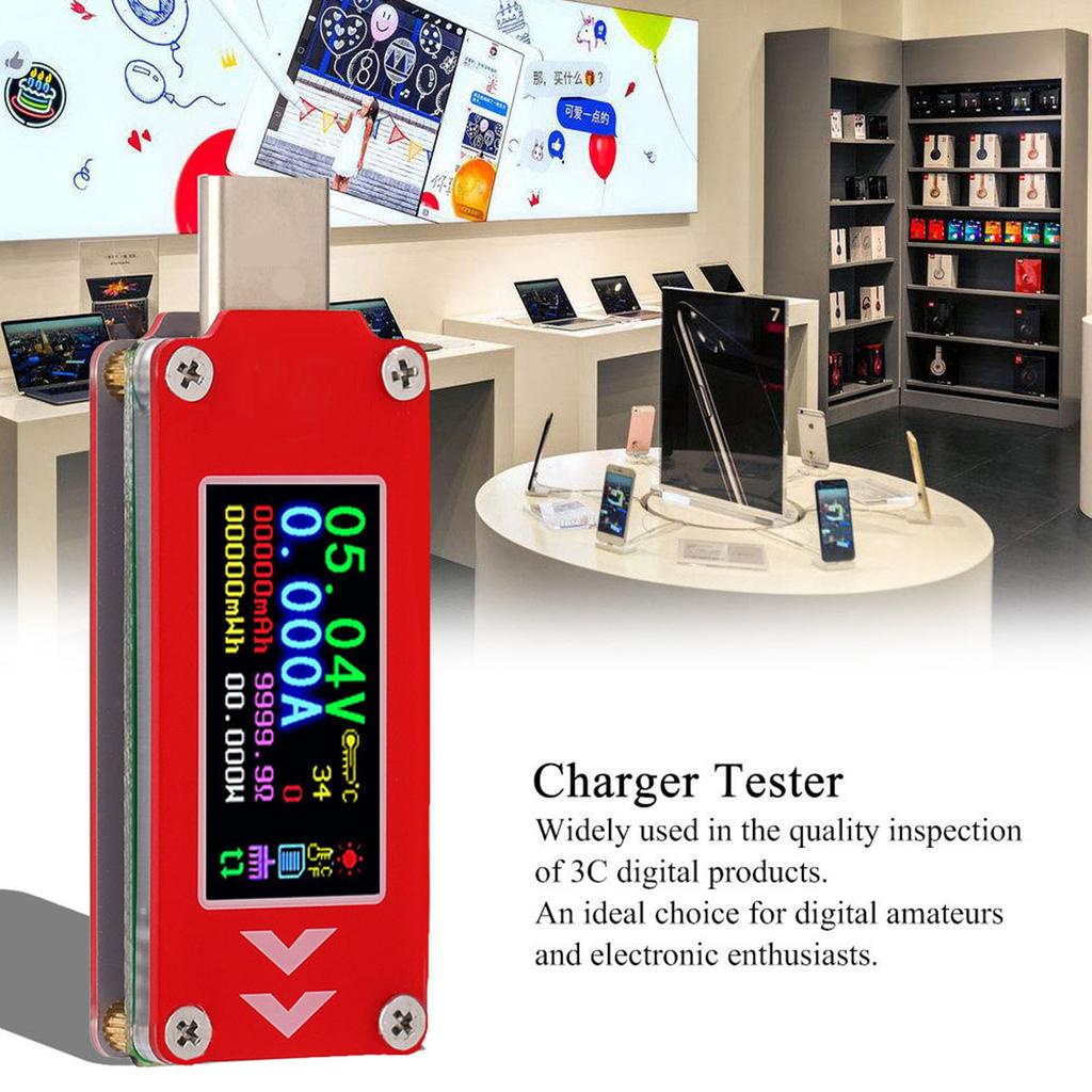 Current Tester, Voltage Capacity Color Display PD   Type C Detector Meter for Mobile Phone Laptop Power Bank