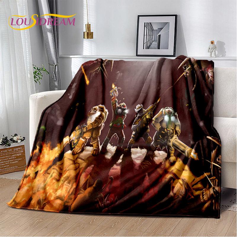 DRG Deep Rock Galactic Game Gamer Soft Plush Blanket,Flannel Blanket Throw Blanket for Living Room Bedroom Bed Sofa Picnic Cover