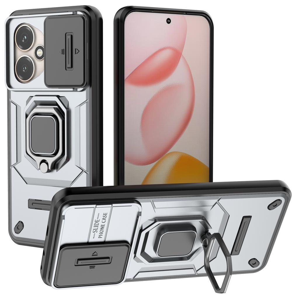 For Honor 400 5G (Global) Case PC+TPU Kickstand Phone Protector with Lens Cover