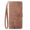 Leather Wallet Flip Case for Samsung Galaxy A54 A34 A24 A53 A33 A72 A52 A23 4G 5G with Zipper Pocket Cover