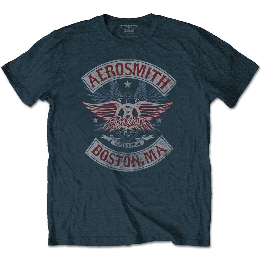 Aerosmith TShirt Boston Pride Band New Blue Official Unisex T-Shirt Graphic Tee