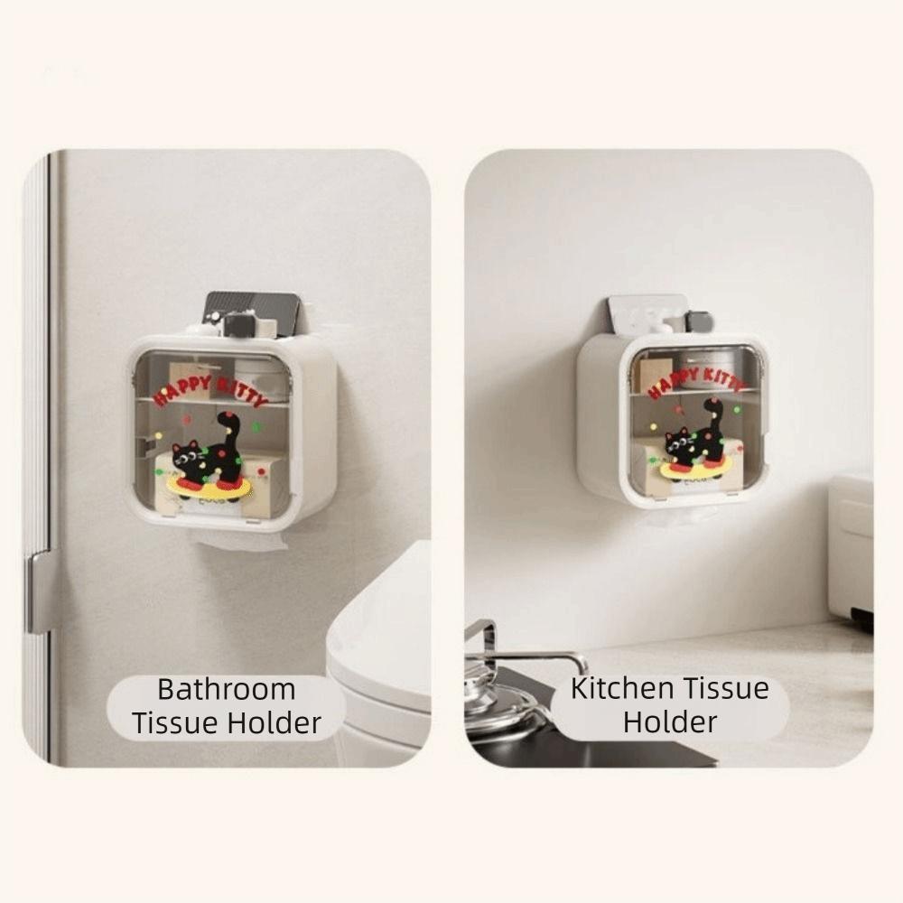 Wandmontierter Toilettenpapierhalter Kunststoff Toilettenpapierhalter Cartoon Taschentuchhalter für Badezimmer