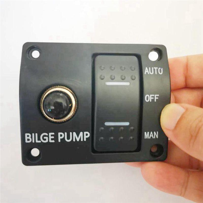 A30F-Bilge Pump Control Switch Automatic Pump Marine Panel Switch 3-WAY Switch Panel For Bilge Pump
