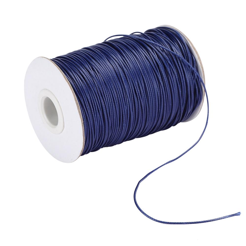 160m Wax Line Environmentally Friendly Hand Woven Rope Necklace Cotton Thrd 1mm(Black )