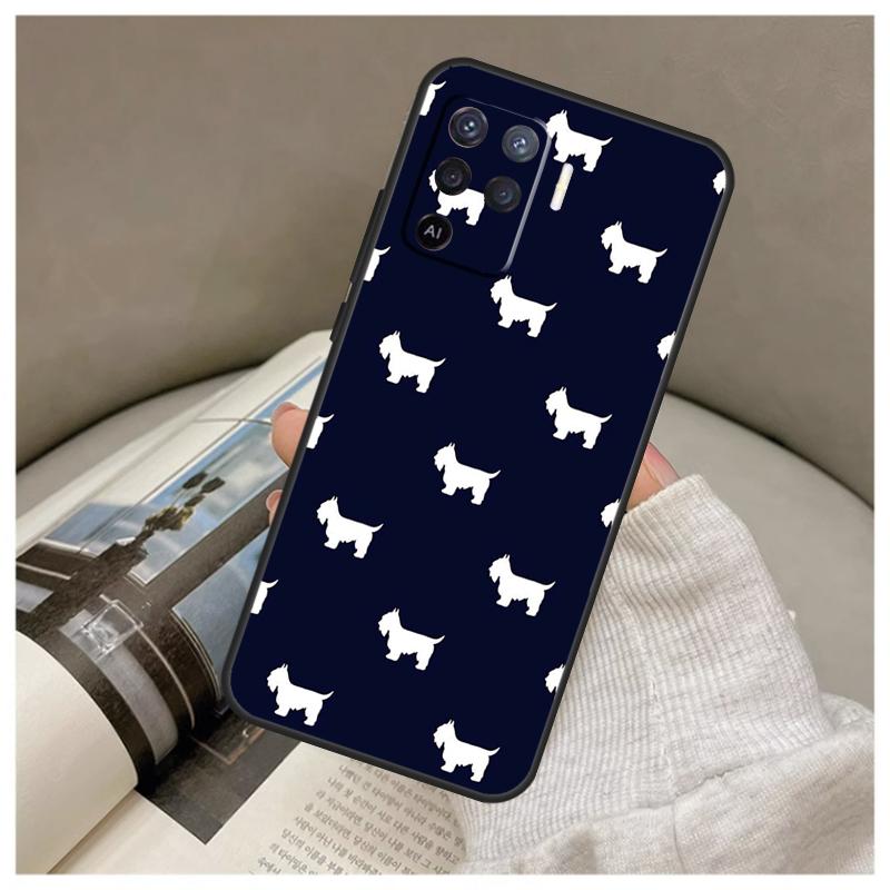 Schnauzer Puppy Dog Case For Oppo A80 A60 A40 A5 Pro A15 A16 A17 A57 A77 A94 A74 A54 A76 A96 A18 A38 A58 A78 A98
