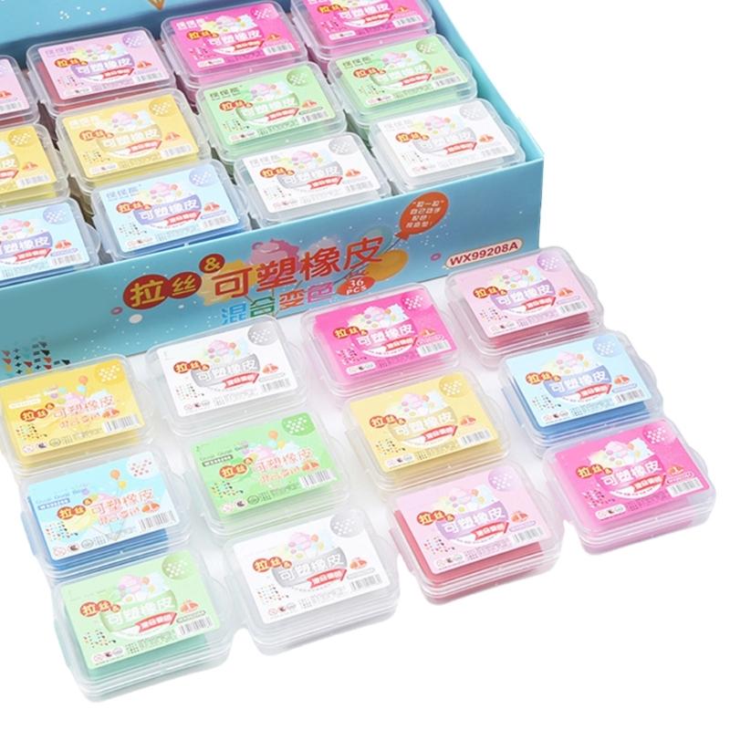 36 Pieces Kneading Erasers Moldable Erasers Kneaded Erasers Colourful Drawing Erasers Kneadable Erasers