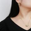 High Quality Gold Plated Sunflower Comma Necklace Earrings Jewelry Set Hip Hop for Women Girls Party Jewelry Accessories Gift