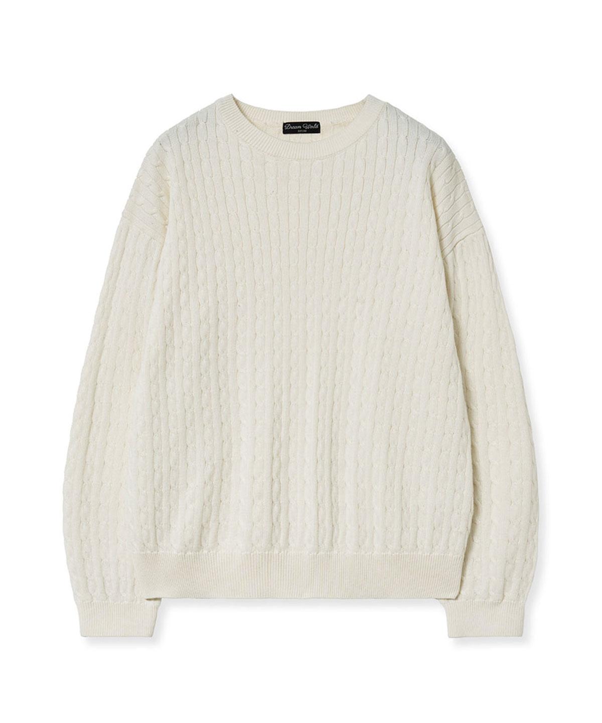 Dream World Cable Round Knit (Ivory) Ivory/Free