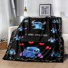 1pc Cute Stitch Printing Blanket - Soft, All-Season Throw for Living Room, Bedroom,Personalized Gift with Adorable Cartoon Design