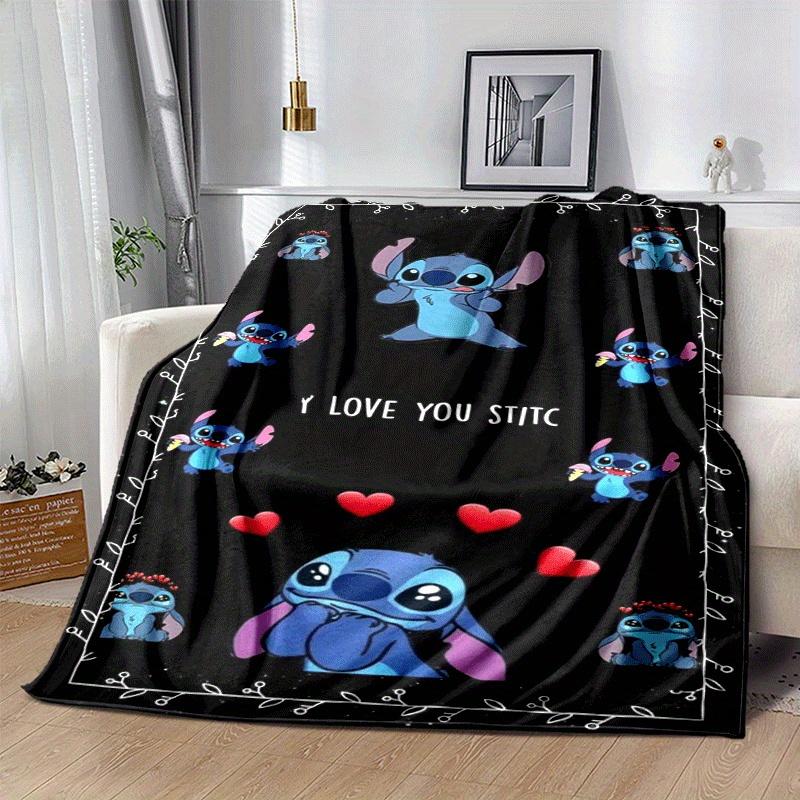 1pc Cute Stitch Printing Blanket - Soft, All-Season Throw for Living Room, Bedroom,Personalized Gift with Adorable Cartoon Design
